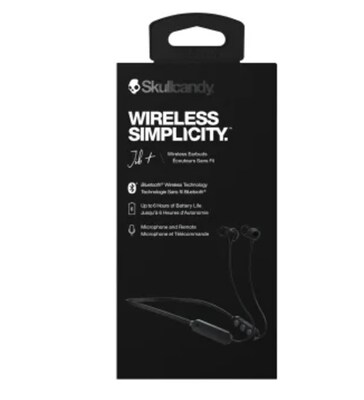 Skullcandy Jib+ Wireless In-Ear Earbuds, Bluetooth, Black (SKDS2JPWM003)