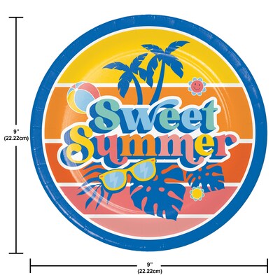 Creative Converting Summer Vibes Tableware Kit, Serves 8 (DTC9206E2A)
