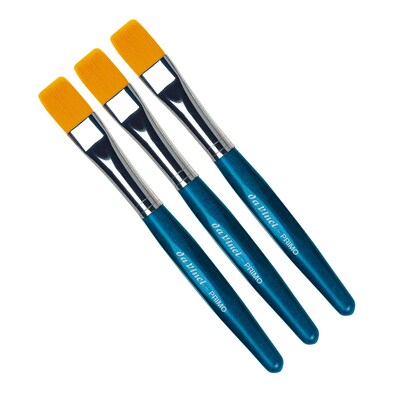 da Vinci PRIMO Tempera Preschool Flat Brush, 3 /Pack (DVXVA354B0-3)