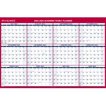 2023-2024 AT-A-GLANCE 48 x 32 Academic Yearly Wet-Erase Wall Calendar, Reversible, Red (PM36AP-28-