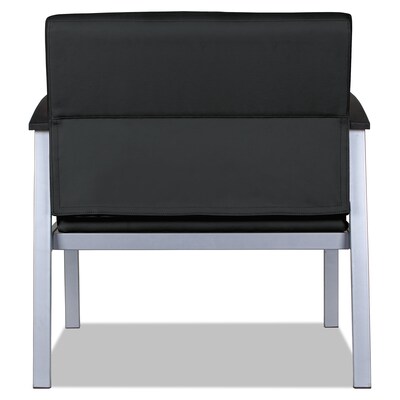Alera metaLounge Series Fixed Arm Polyurethane Bariatric Guest Chair, Black (ALEML2219)