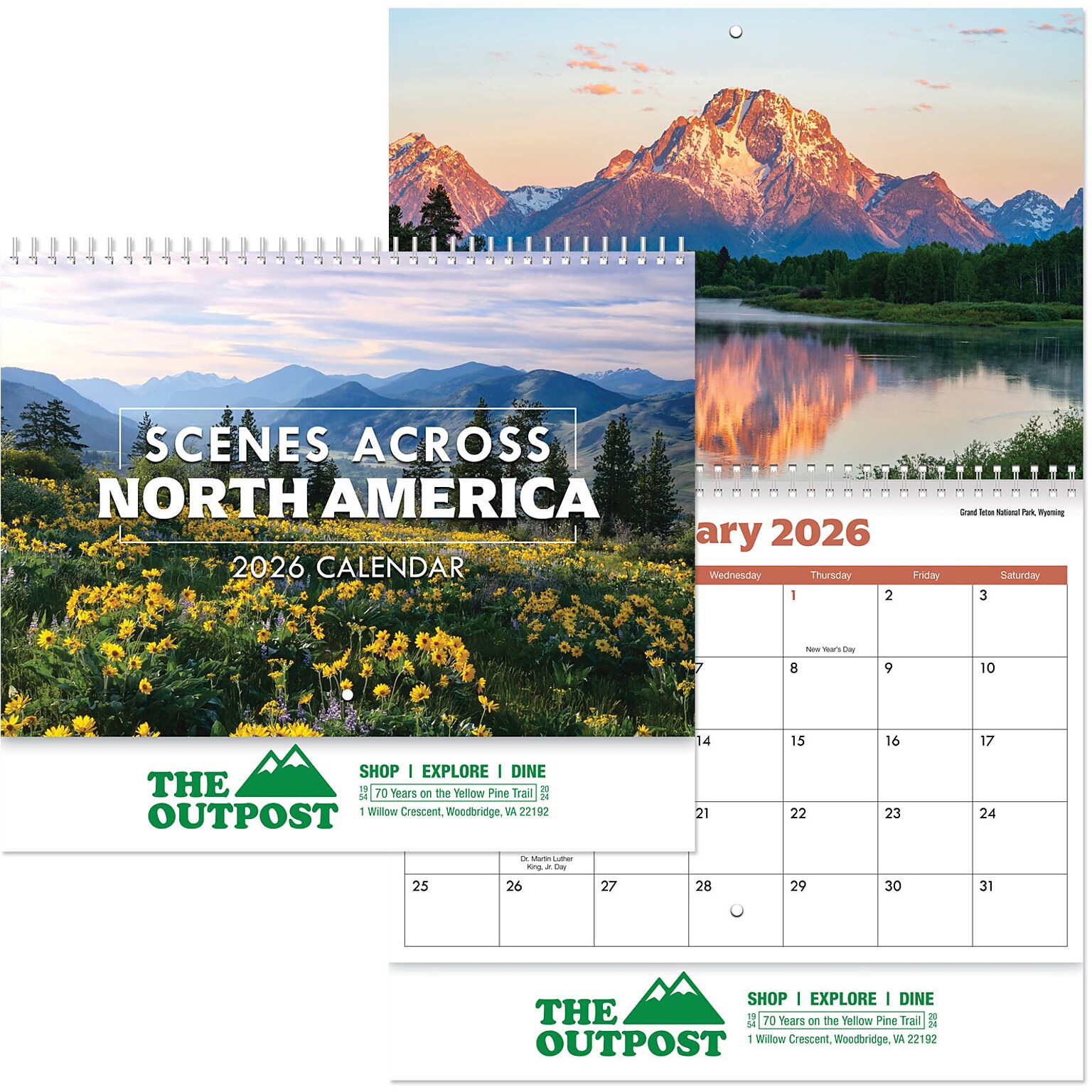 Custom Scenes Across America Wall Calendar Spiral