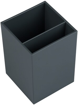 JAM PAPER Plastic Pen Holder, Grey (341gys)