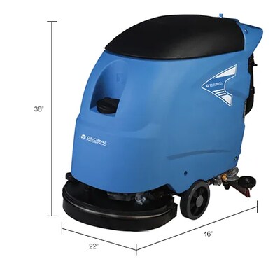 Global Industrial Electric Walk-Behind Auto Floor Scrubber, 20" Cleaning Path (261990)