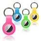 Better Office Products Silicone Covers For Apple Airtags, Airtag Holder & Key Ring, Assorted Neon Colors, 4/Pack (00751-4PK)
