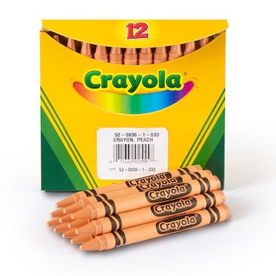 Crayola Bulk Crayons, Peach, 12/Pack, 6 Packs/Bundle (BIN520836033-6)