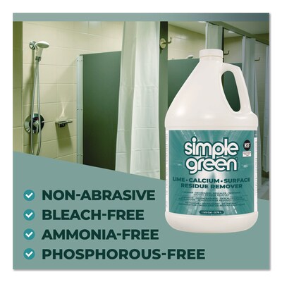 Simple Green Lime Calcium Surface Residue Remover, 1 gal Bottle, 6/Carton (SMP1700128)