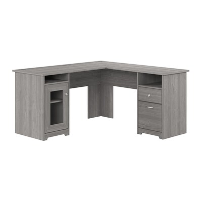 Bush Furniture Cabot 60W Wood L-Shaped Computer Desk, Modern Gray (WC31330K)