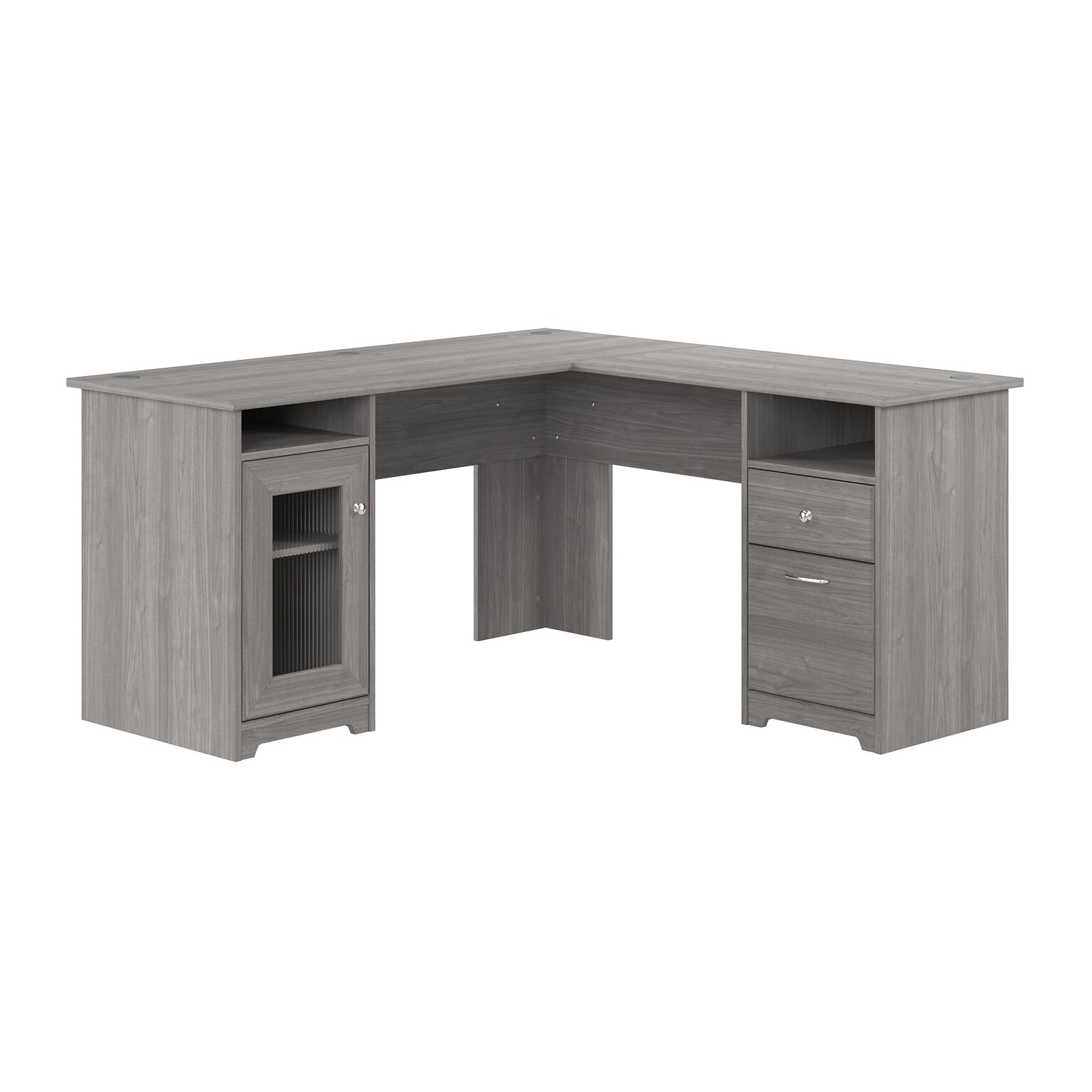 Bush Furniture Cabot 60W Wood L-Shaped Computer Desk, Modern Gray (WC31330K)