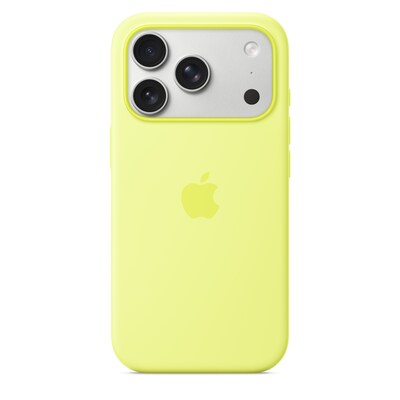Apple Silicone MagSafe Phone Case for iPhone 17 Pro, Neon Yellow (MGFF4ZM/A)