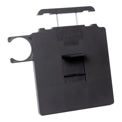goDesk 0.88 x 10 ABS Plastic & Steel Attachable Luggage Desk Stand, Black (YGD3)