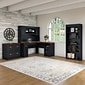 Bush Furniture Fairview 60" W L Shaped Desk with Hutch, Bookcase and Lateral File Cabinet Bundle, Antique Black (FV006AB)