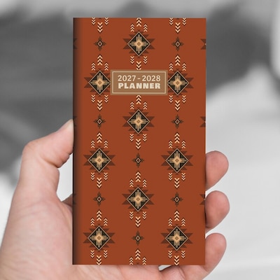 2027 TF Publishing Rusted 3.5" x 6.5"  Monthly Standard Planner, Paperboard Cover, Multicolored (27-7014)