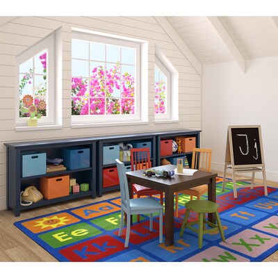 Joy Carpets Any Day Alphabet Nylon 5'4" x 7'8" Machine Tufted Rug, Multicolored (1710C-01)