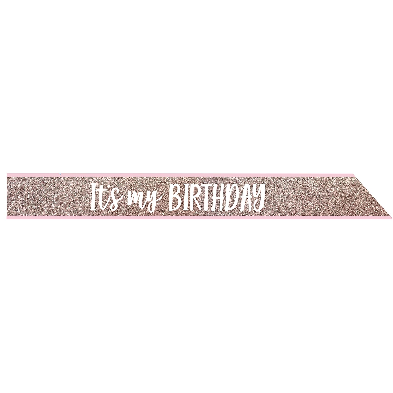 Party City Its My Birthday Sash, Pink Glitter (AM340345-NS)