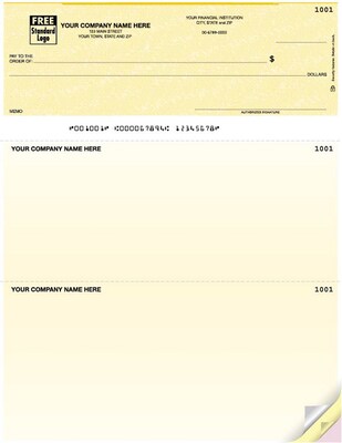 Custom Laser Top Checks, Lined, 1 Ply, 1 Color Printing, Standard Check Color, 8-1/2" x 11", 500/Pk