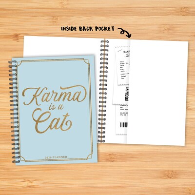 2026 Willow Creek Karma is a Cat 6.5" x 8.5"  Weekly & Monthly Planner, Paperboard Cover (58442)