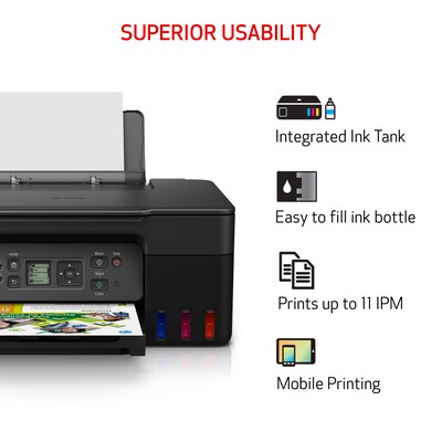 Canon PIXMA MegaTank G3270 BK Wireless Color Inkjet Printer, All-In-One Supertank, Print, Scan, Copy (G3270 BK)