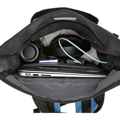SwissDigital LAMONE Rolltop Laptop Compatible Backpack, Medium, Dark Blue (SD1686-16)