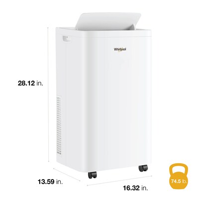 Whirlpool 115-Volt 14,000 BTU Portable Air Conditioner with Remote, White (WHNP141AW)