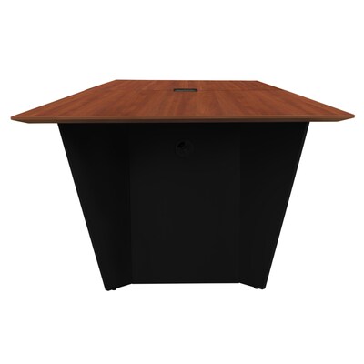 Regency Array 96"W x 48"D Conference Table With Grommet, Cherry/Black (ACT9648CHBK)