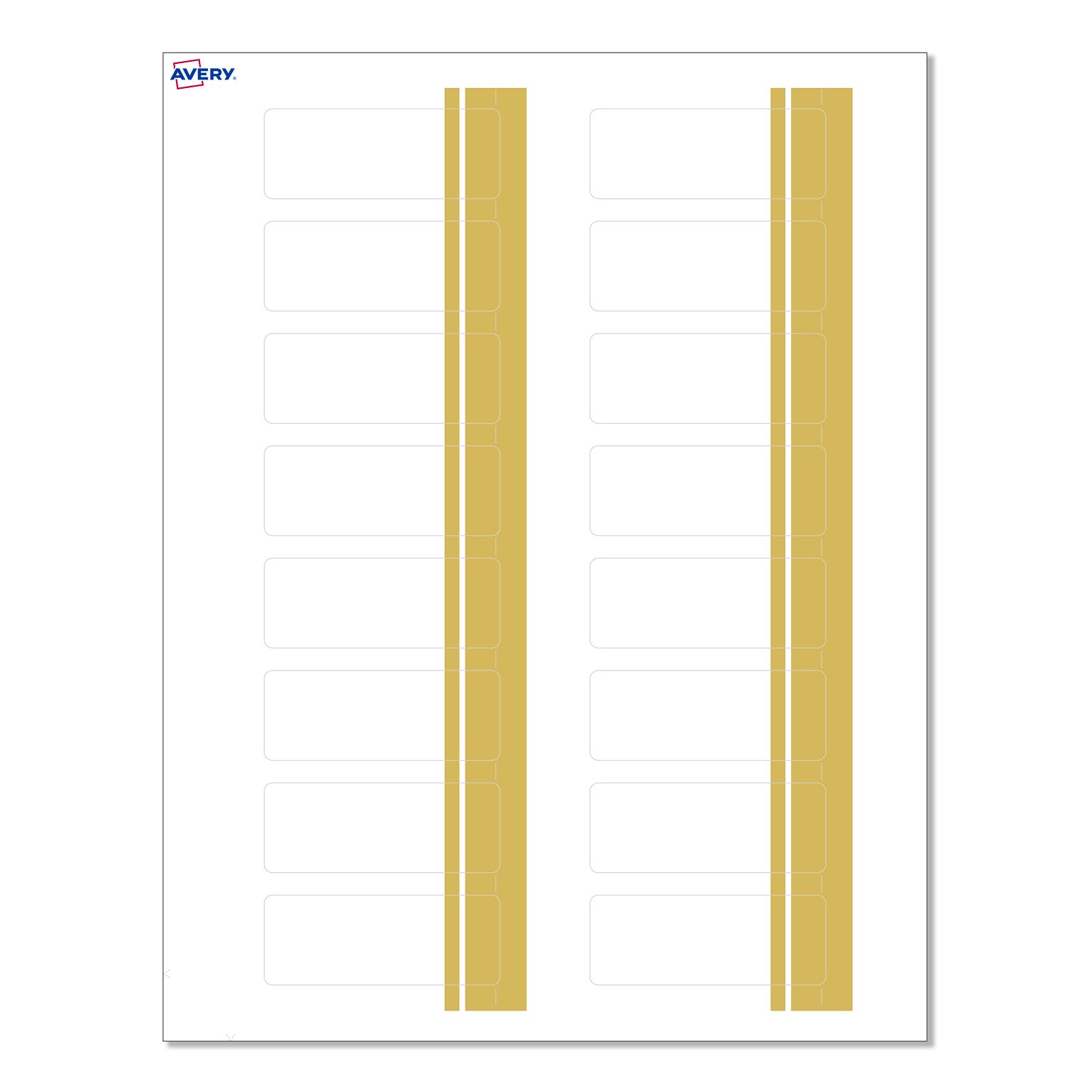 Avery Laser/Inkjet Rectangle Multipurpose Labels, 1 x 2-5/8, White, 160/Pack (S00D1Z)