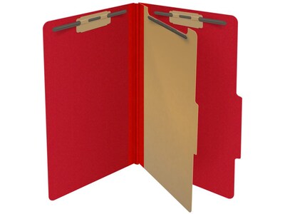 Medical Arts Press Pressboard Classification Folder, 1 Divider, 2" Expansion, Legal Size, Deep Red, 10/Box (DV-T52-14-3DRD)