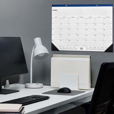 2024-2025 Staples 22" x 17" Academic Monthly Desk Pad Calendar, Navy  (ST59497-23)