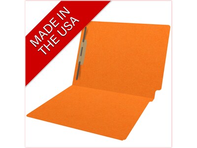 Medical Arts Press Heavy Duty End Tab File Folder, Straight-Cut, Letter Size, Orange, 40/Box (S-09461-ORG)