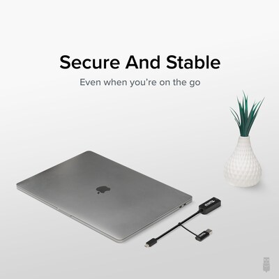 Plugable 2.5G USB C and USB to Ethernet Adapter, 2-in-1 Adapter