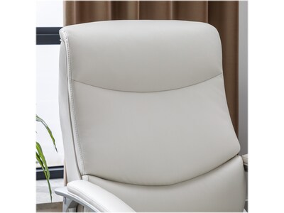 Thomasville Furniture Josephine Ergonomic Bonded Leather Swivel Manager Chair, Beige (60071-CRM)
