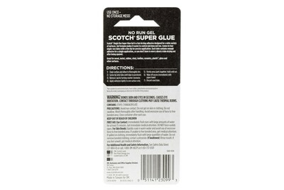 Scotch Super Glue, Gel, Single-Use - 4 pack, 0.017 oz tubes