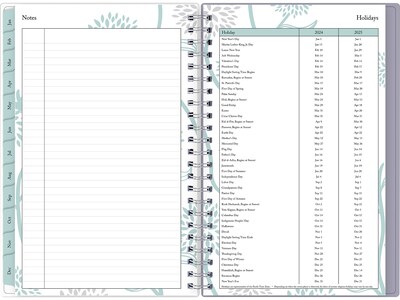 2024 Blue Sky Rue Du Flore 5" x 8" Weekly & Monthly Planner, Blue/Purple (101603-24)