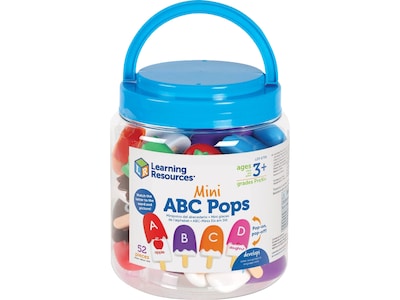 Learning Resources Mini ABC Ice Pops, Assorted Colors, 26/Set (LER6799)