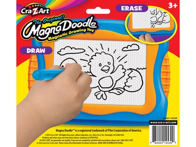 Cra-Z-Art Mini Magna Doodle Magnetic Drawing Toy, Blue/Orange (14539)