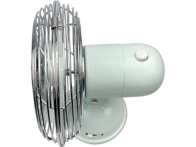 Good Housekeeping 5" Oscillating Desk Fan, 1-Speed, Green/Silver (92513)