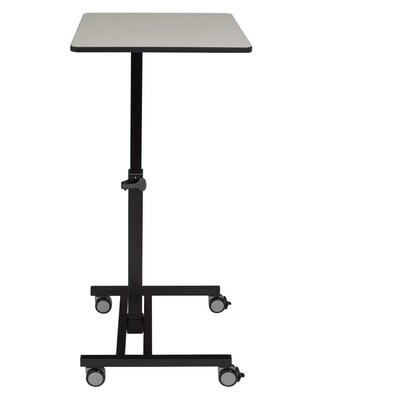 National Public Seating Sit & Stand Desk Series, 28-45H Adjustable, Gray Nebula/Black (EDTC)