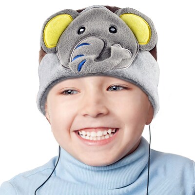 Contixo H1 Adjustable Fleece Headband Headphones, Elephant (CNXH1ELEPHANT)