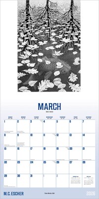 2026 BrownTrout M.C. Escher 12" x 12" Monthly Wall Calendar (9798330707065)