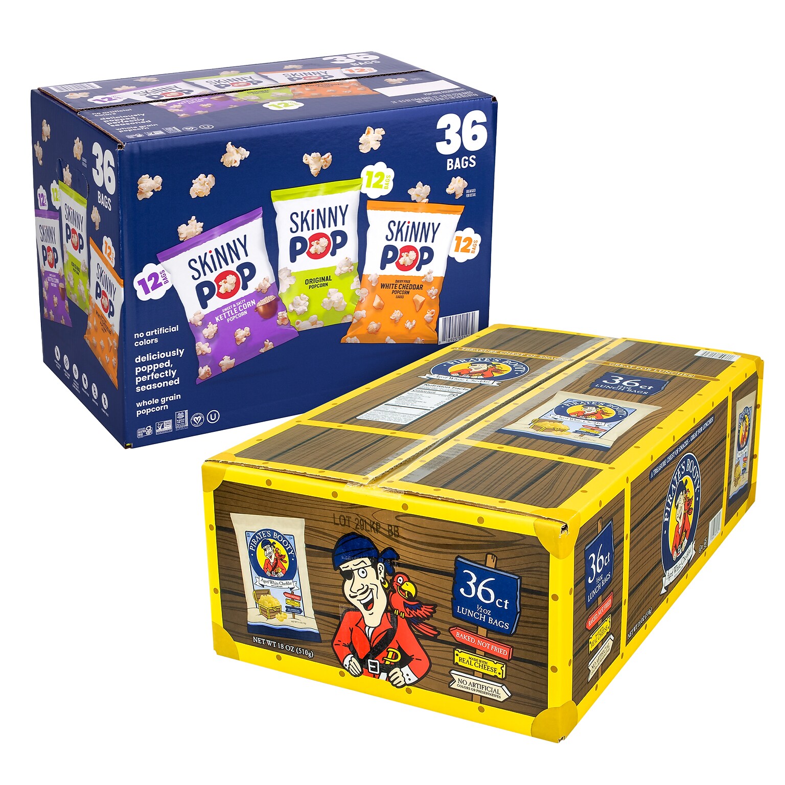 Skinny Pop Variety/Pirates Booty Aged White Cheddar Bundle (600-04051)