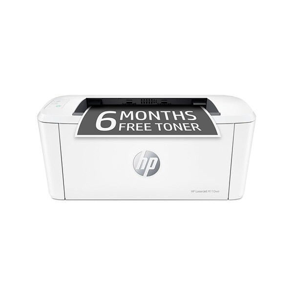 HP LaserJet M110we Wireless Black & White Printer Includes 6 Months of FREE Toner with HP+ (7MD66E)