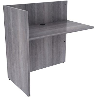 Lorell Essentials 41.5H x 42W Reception Return, Weathered Charcoal (LLR18308)