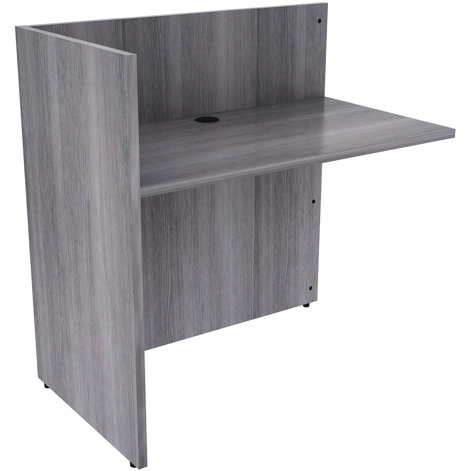Lorell Essentials 41.5H x 42W Reception Return, Weathered Charcoal (LLR18308)