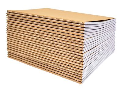 Better Office Customizable Notebook, 5.5 x 8.3, 30 Sheets, Kraft, 24/Pack (25022-24PK)