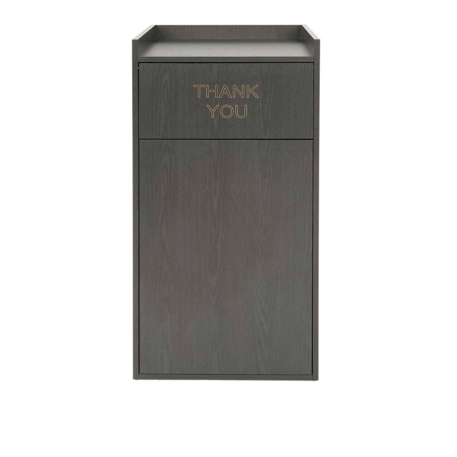 Alpine Industries Wood Trash Can, 40 Gallon, Black (476-BLK)
