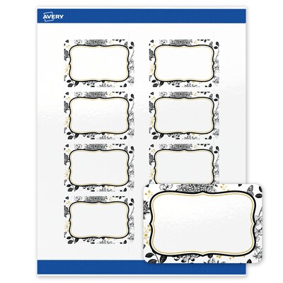 Avery Rectangle Laser/Inkjet Multipurpose Labels, 2 x 3, White, 80/Pack (19479371038)
