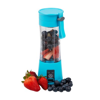 Mind Reader 12.8 Oz. Handheld Rechargeable Portable Blender, Blue (PORBLEND-BLU)