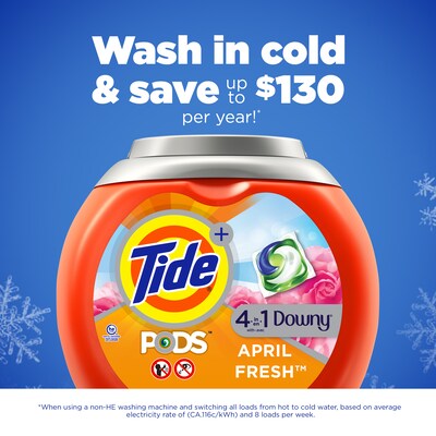 Tide PODS with Downy HE Liquid Laundry Detergent Pacs, April Fresh, 85 Capsules (03624)