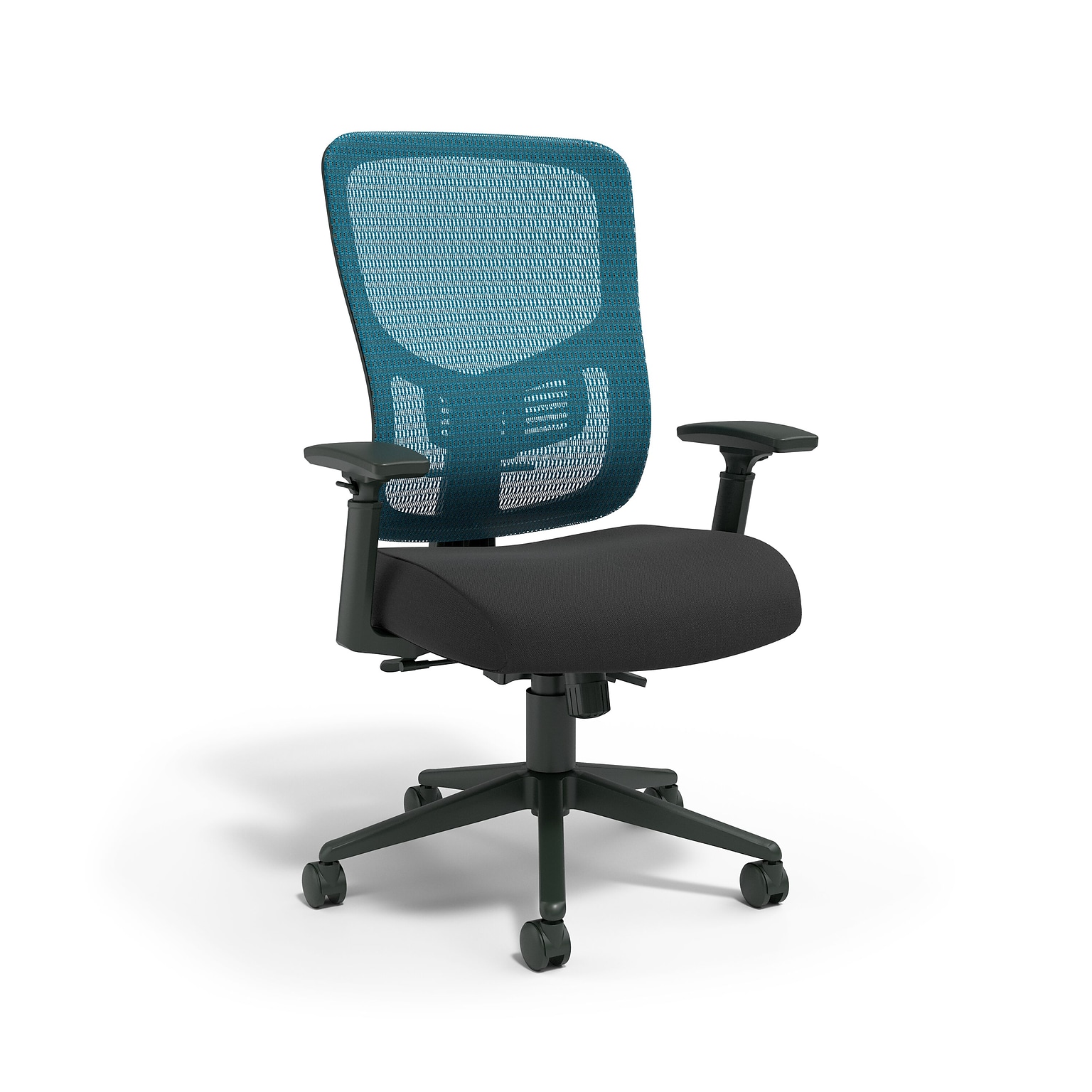 Union & Scale FlexFit™ Kroy Ergonomic Fabric Swivel Task Chair, Blue (UN59458)