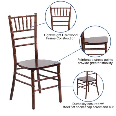 Flash Furniture HERCULES Series Wood Chiavari Chair, Fruitwood, 2 Pack (2XSFRUIT)